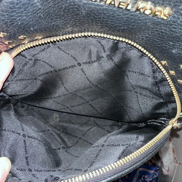 Michael Kors Black and Gold Backpack with Studded Design - Picture 2 of 7